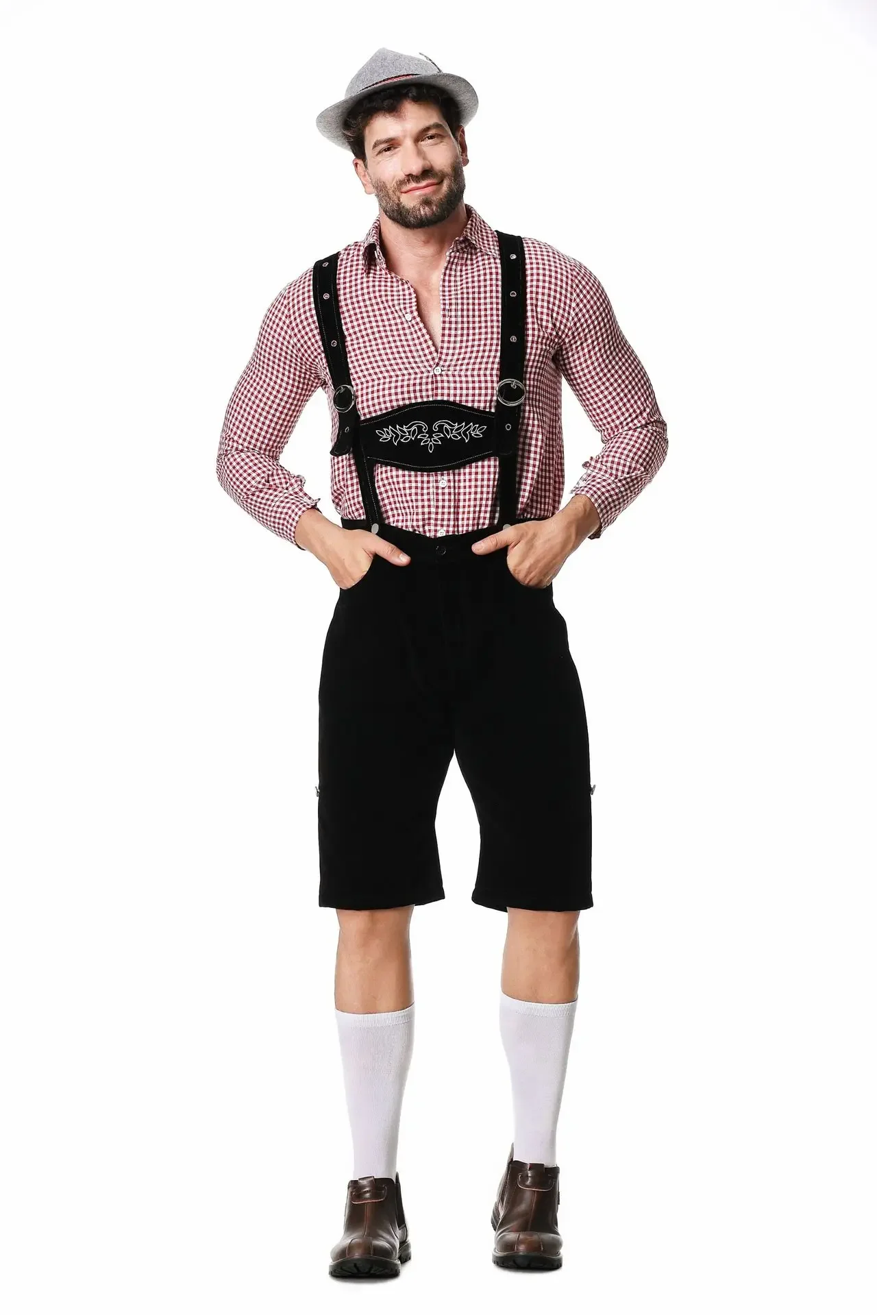 Germany Munich Traditional Okt - Embroidery Men Shirt 评论和价格