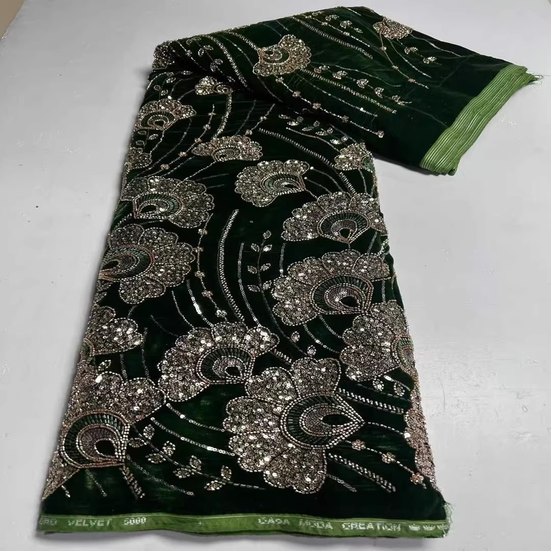 5yard New velvet tela Sequin b - Embroidery Youtube 评论和价格