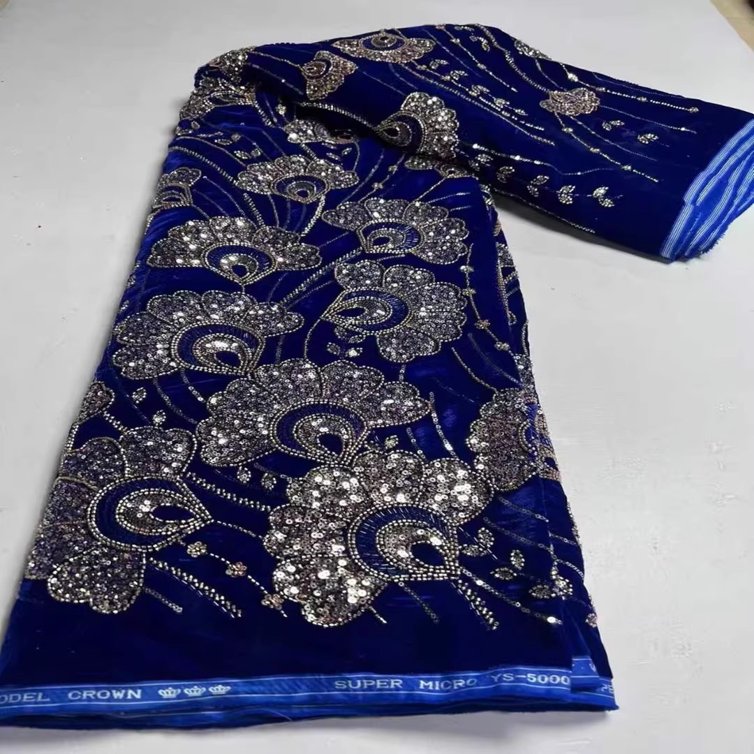 5yard New velvet tela Sequin b - Embroidery Youtube 评论和价格