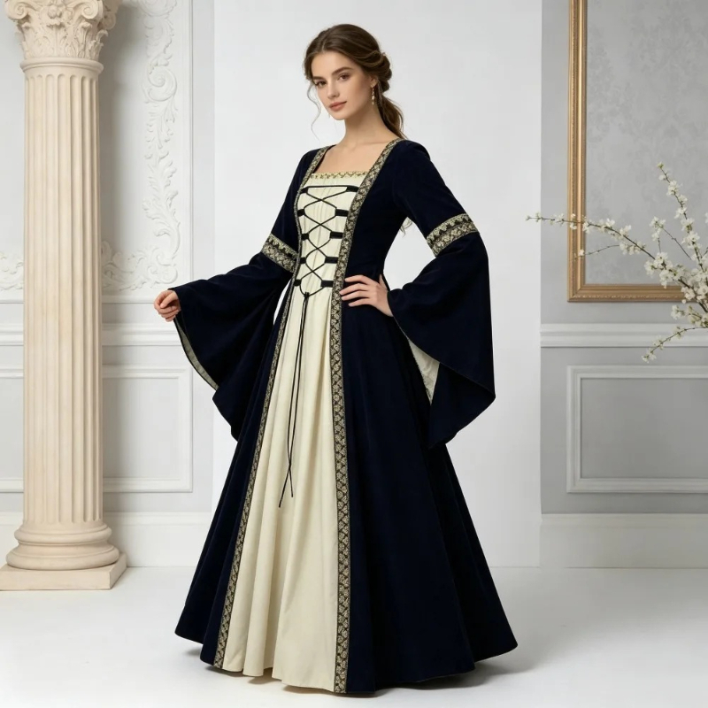 Vintage European Noble Costume - Embroidery Dress 评论和价格