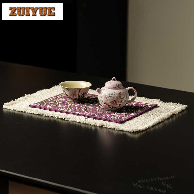Embroidery Double-layer Tea Ta - Embroidery Cloth 评论和价格