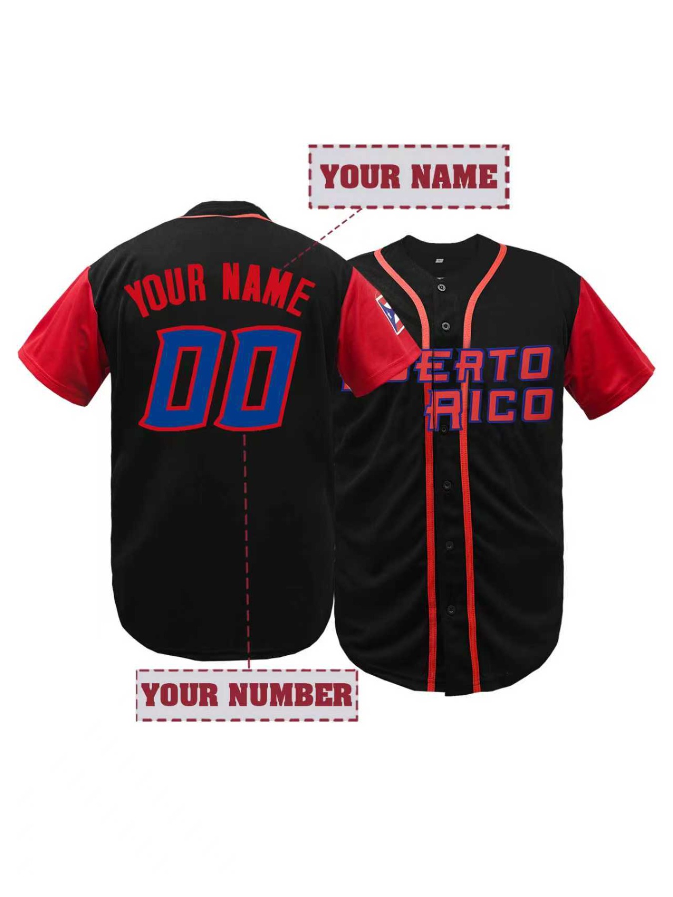 Men's Personalized Name And Nu - Embroidery Jersey 评论和价格