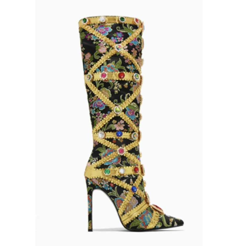 Multicolor Gemstone Gold Trim  - Embroidery Gold 评论和价格