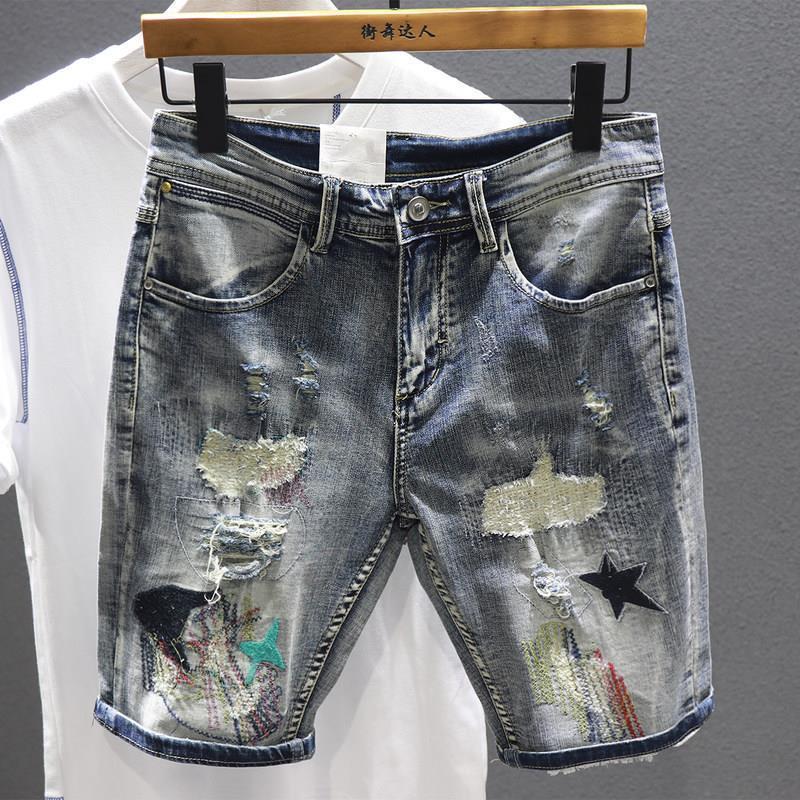 Man Denim Shorts Selvedge Mult - Embroidery Jeans 评论和价格