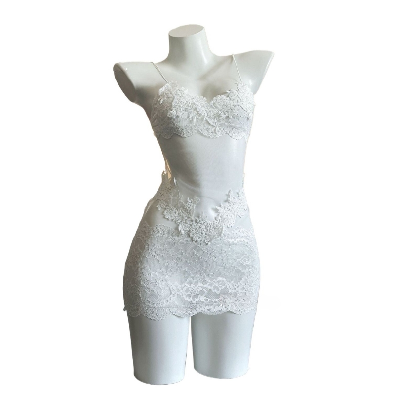 Sexy Lace Embroidery Strapless - Embroidery Dress 评论和价格