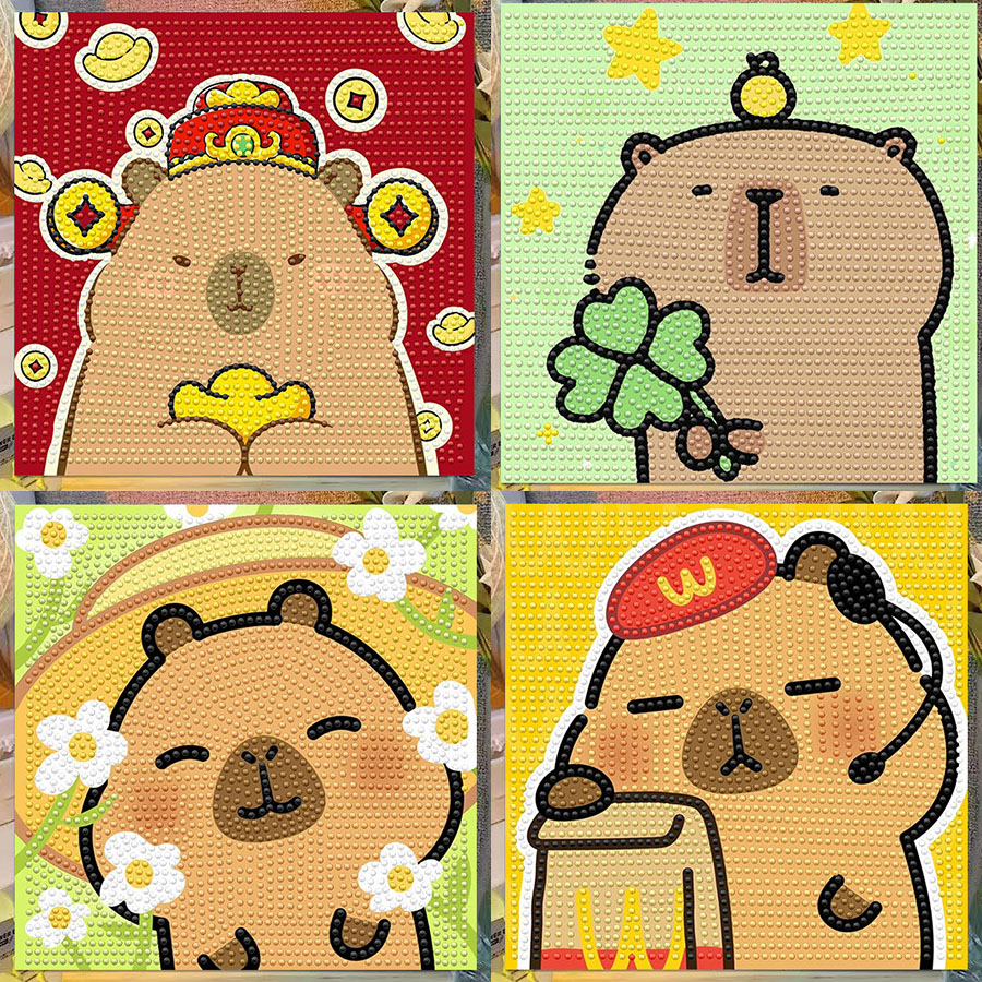 Cartoon Capibala Crystal Diamo - Embroidery Ideas 评论和价格