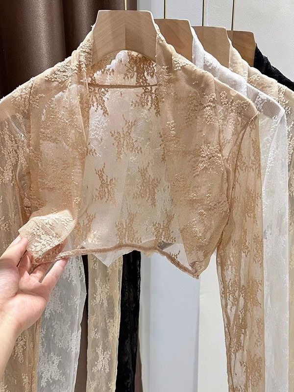 2025 New Lace Embroidery Sun P - Embroidery Cardigan 评论和价格