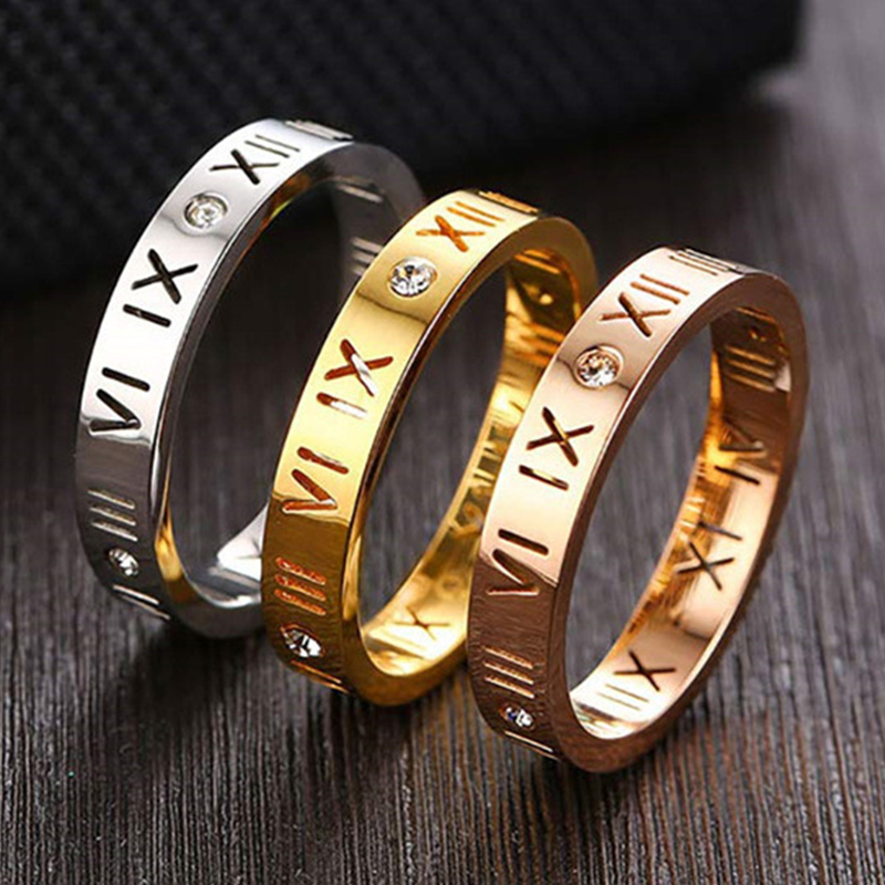 Hollow Roman Numeral Ring Stai - Embroidery Charm 评论和价格