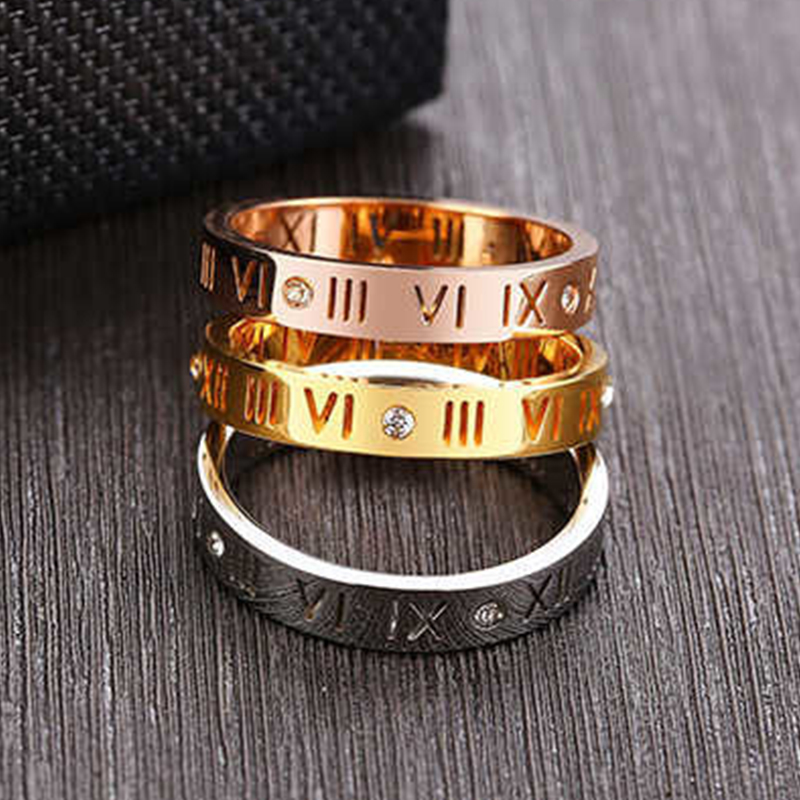 Hollow Roman Numeral Ring Stai - Embroidery Charm 评论和价格