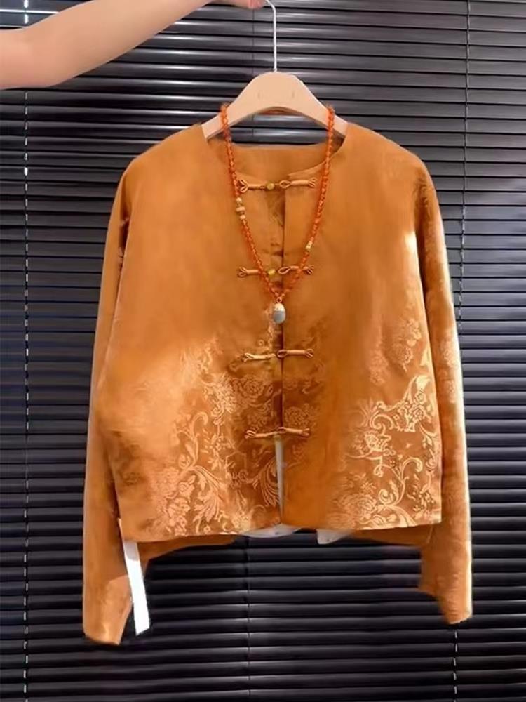 New High-End Satin Orange Flor - Embroidery Youtube 评论和价格