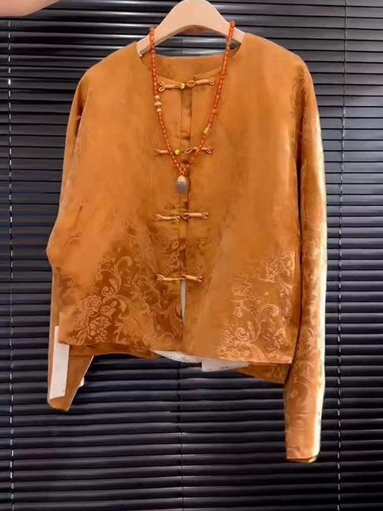 New High-End Satin Orange Flor - Embroidery Youtube 评论和价格