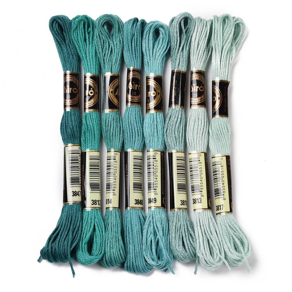 1Set 8 Skeins 0.5mm 6-Ply Poly - Embroidery Threads 评论和价格
