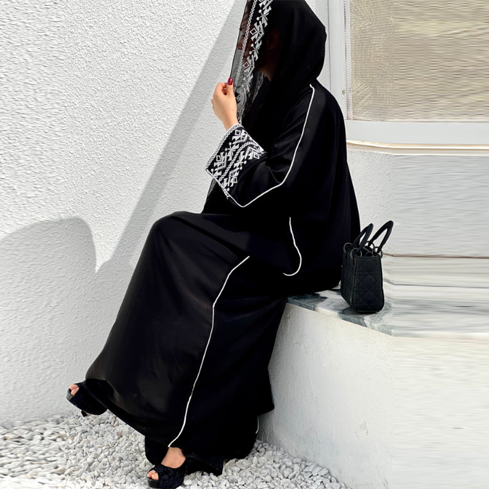 Fashion Classic Embroidered Ab - Embroidery Hijab 评论和价格