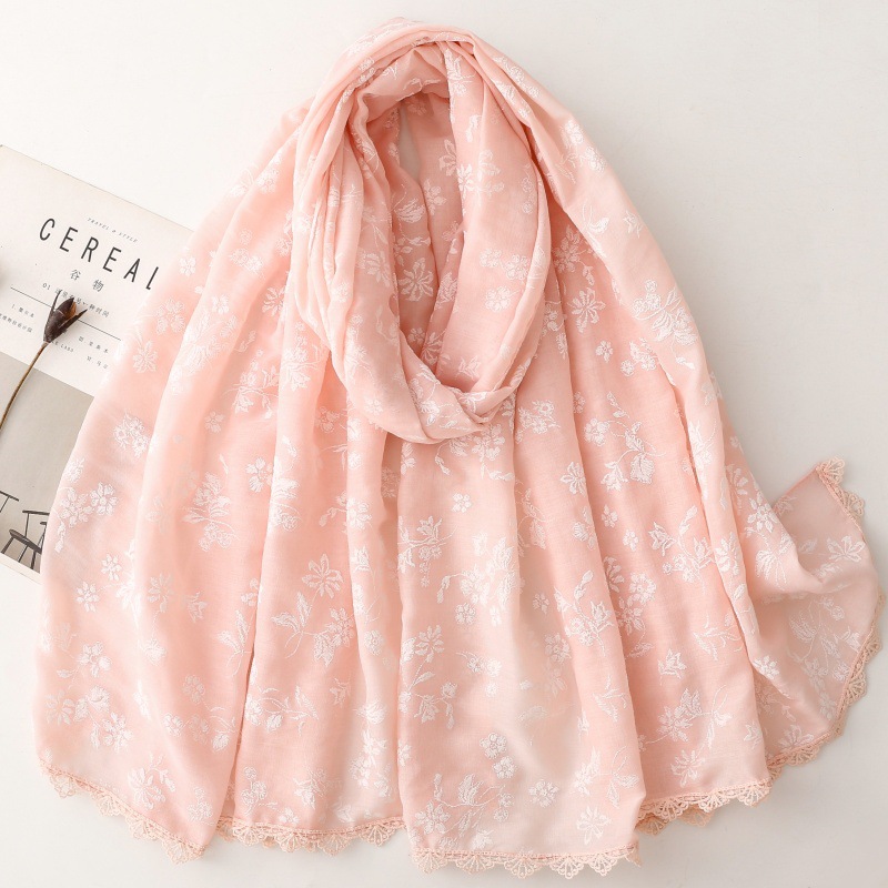 Women's All Season Floral Embr - Embroidery Hijab 评论和价格