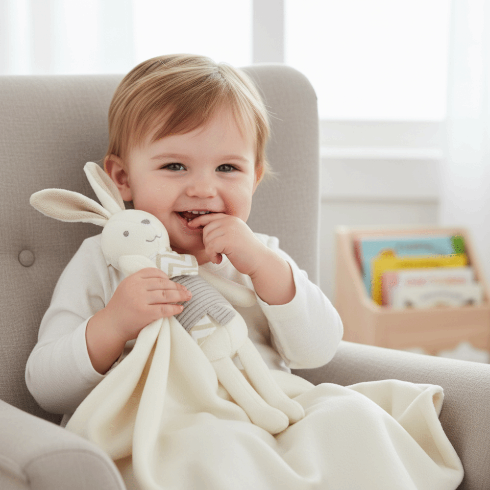Square Shape Baby Rabbit Comfo - Embroidery Rabbit 评论和价格